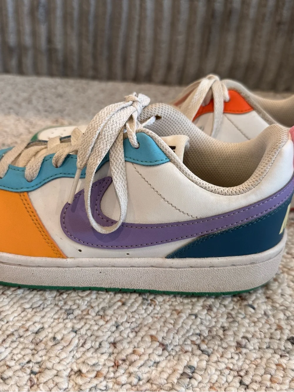 Nike Court Borough Low Recraft Lace Up Sneakers GS Multi / Color Size 6Y